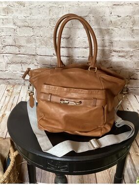 Brunello Cucinelli carmel Lambs leather shoulder crossbody purse